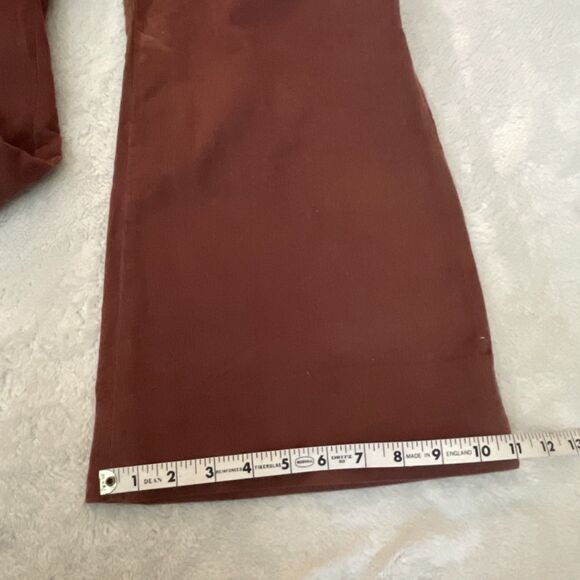 VTG Coverall Jumpsuit Womens M Corduroy Flare Wide Leg Groovy 70s Retro Brown - Picture 11 of 16